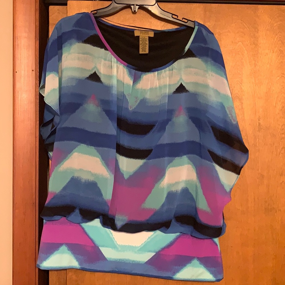 Valerie Stevens multicolor top.